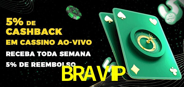 Promoções do cassino ao Vivo BRAVIP